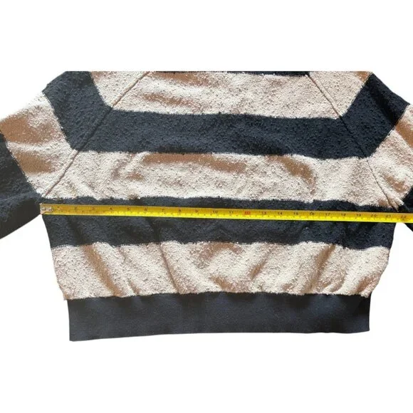Free People | Found My Friend Striped Sweater | Black & Tan | Small - Picture 11 of 12